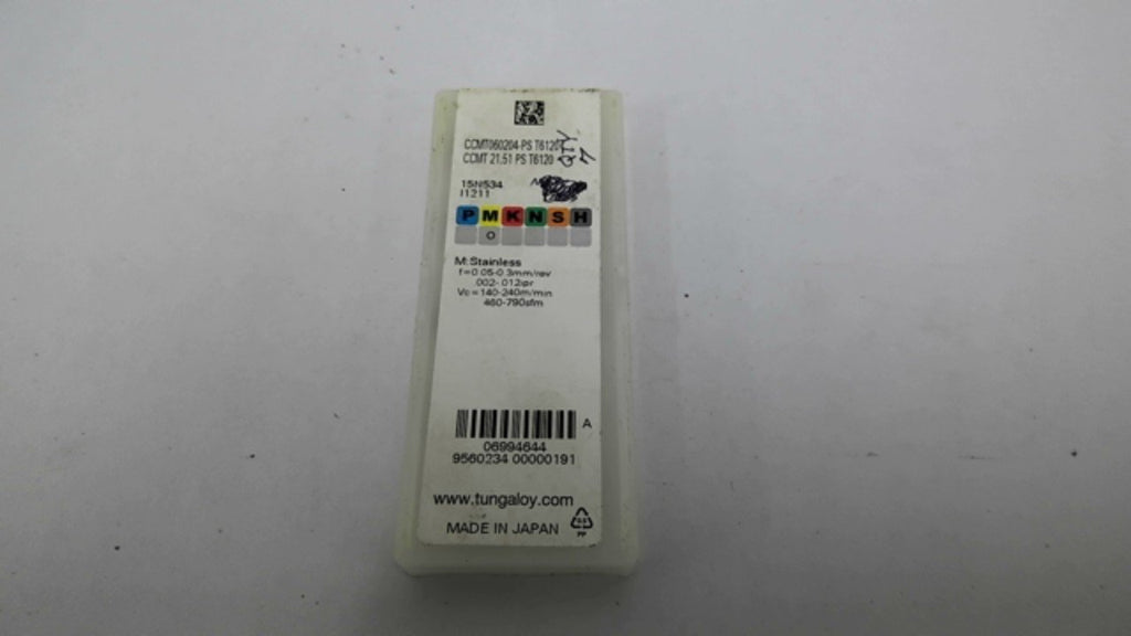 Tungaloy CCMT060204-PS T6120 Carbide Indexable Turning Inserts .05-.03mm