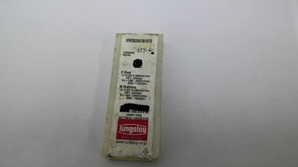 Tungaloy XPMT050204R-DW-AH725 15NA06 Carbide Turning Inserts Lot Of 6