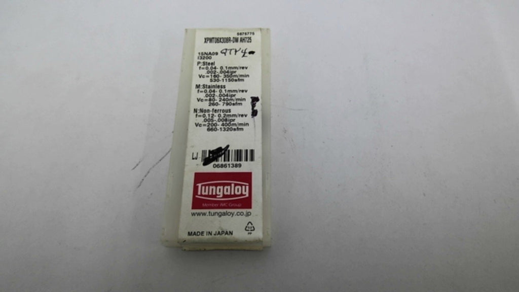 Tungaloy XPMT06X308R-DWAH725 Carbide Inserts 0.04-0.1mm Lot of 4