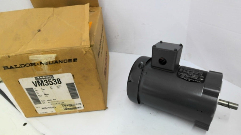 Baldor VM3538 0.5HP AC Motor 1800RPM 4 Pole 3 Phase 56C Frame 230/460V