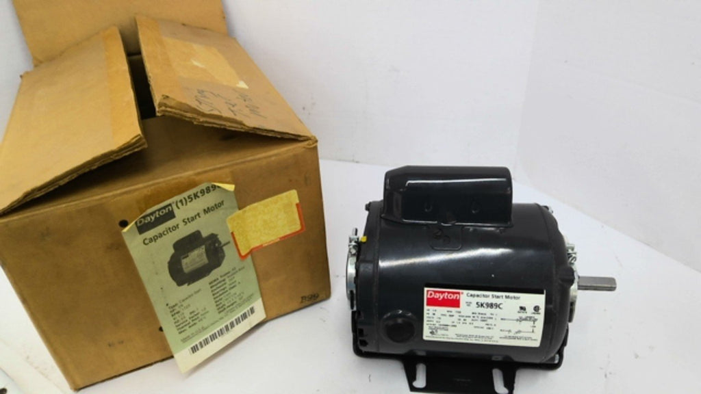 Dayton 5K989C Capacitor Start 1/4HP AC Motor 1800RPM 4 Pole Single Phase FR 48