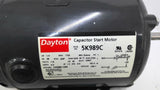 Dayton 5K989C Capacitor Start 1/4HP AC Motor 1800RPM 4 Pole Single Phase FR 48