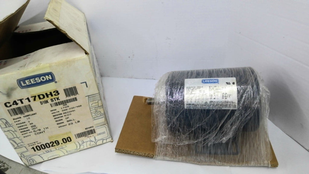 Leeson 100029.00 1/2HP AC Motor 1800 4 Pole 3 Phase 56 Frame 208-230/460 Volts