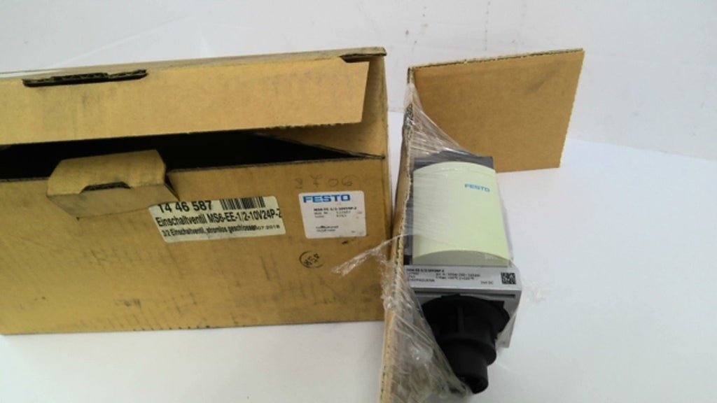 Festo MS6-EE-1/2-10V24P-Z Pneumatic Valve 527682 K743 60-145PSI 4-10Bar 24VDC