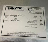 Titan Air Incorporated TAH-115 B1EL OA VRH Electric Furnace 480V 4250 CFM 92 KW