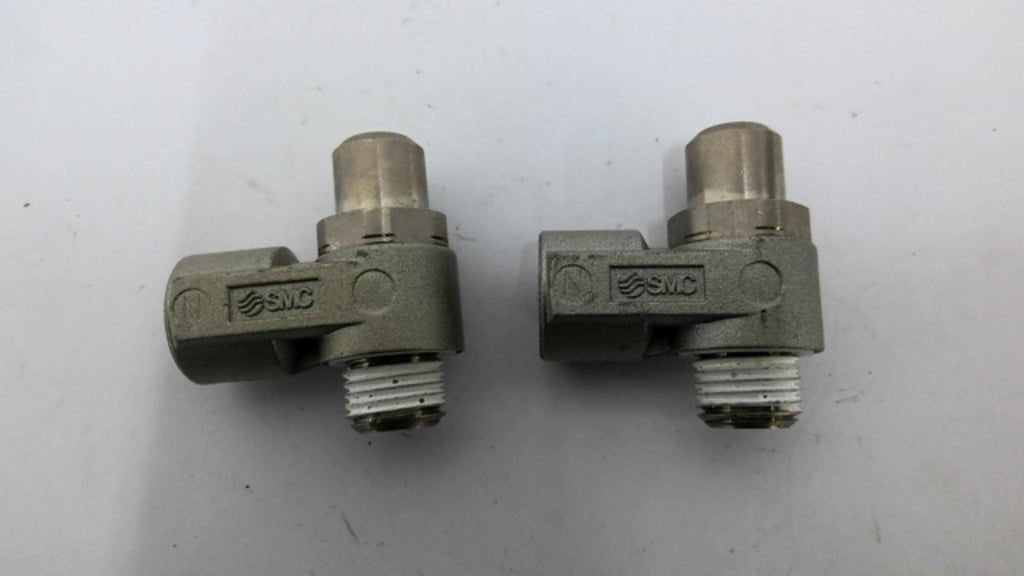 SMC AS2200 Pneumatic Flow Control Valves Bores 7/16" X 5/16" X 1/4" Lot Of 2