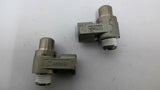 SMC AS2200 Pneumatic Flow Control Valves Bores 7/16" X 5/16" X 1/4" Lot Of 2