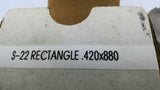 S-22 Rectangle .420x880 3 Piece Collet Set 2-3/8" OAW 1-1/2" Thick