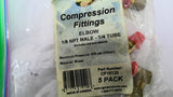 QPM CF15120 Compression Fittings 1/8" NPT Male x 1/4" Tube 5 Pack
