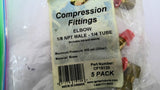 QPM CF15120 Compression Fittings 1/8" NPT Male x 1/4" Tube 5 Pack