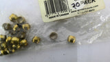 OPM CF15440 Brass Compression Fitting Sleeves 1/4" Pack of 20