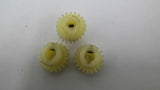 1108 Nylon Spur Gear 20 Teeth 3/8" Bore 15/16" Length 1-1/4" Wide Lot Of 3