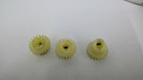 1108 Nylon Spur Gear 20 Teeth 3/8" Bore 15/16" Length 1-1/4" Wide Lot Of 3