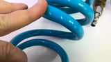 Coil hose 1/2" Air Line 20' Long 120PSI Max Quick Attachment Coupling