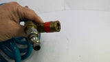 Coil hose 1/2" Air Line 20' Long 120PSI Max Quick Attachment Coupling