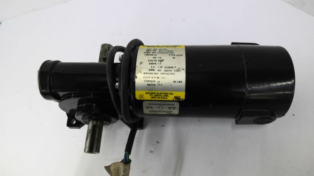 Baldor GP7400 DC Right Angle DC Gear Motor 1/8HP 90VDC 11:1 Ratio 1.3AMPS