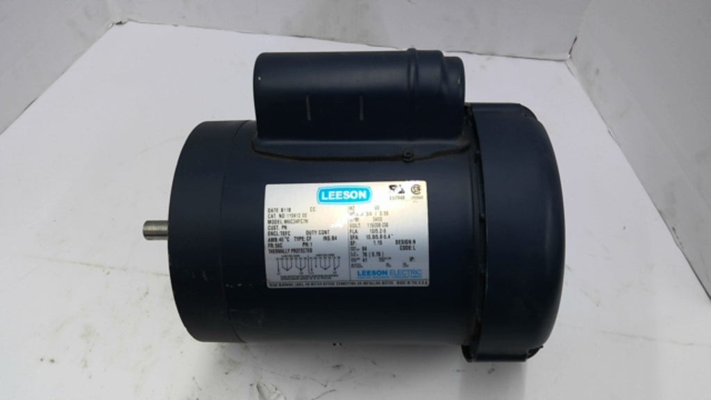 Leeson 110412.00 3/4HP AC Motor 1200RPM 6P Single Phase 56FR 115/208-230V