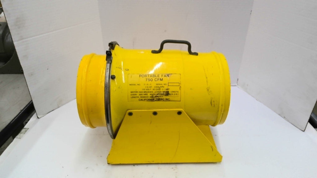 California Turbo F-8-5 Portable Fan 115V AC/DC 2.1AMP 1/8 HP 750 CFM