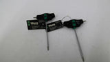 WERA 467 Torx HF Screwdrivers With Ergonomic Hex T-Handles TX7X100 Lot Of 2