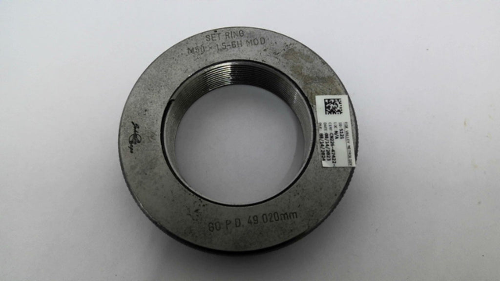 Johnson Gages M50X1.5-6H MOD Thread Ring Gauge GO PD 49.020MM