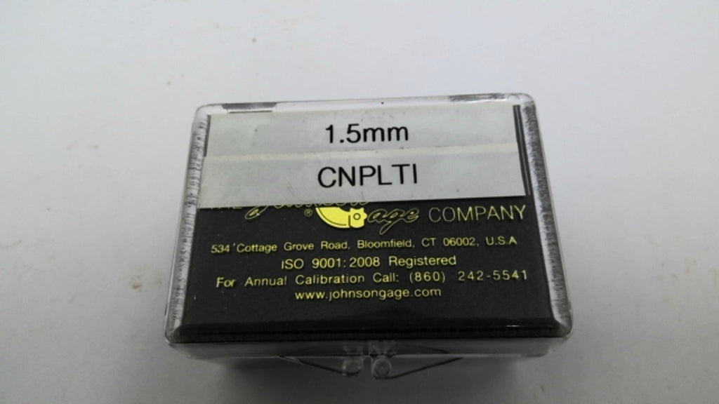 Johnson CNPLT1 Gage Thread Gauge Set 1.5MM