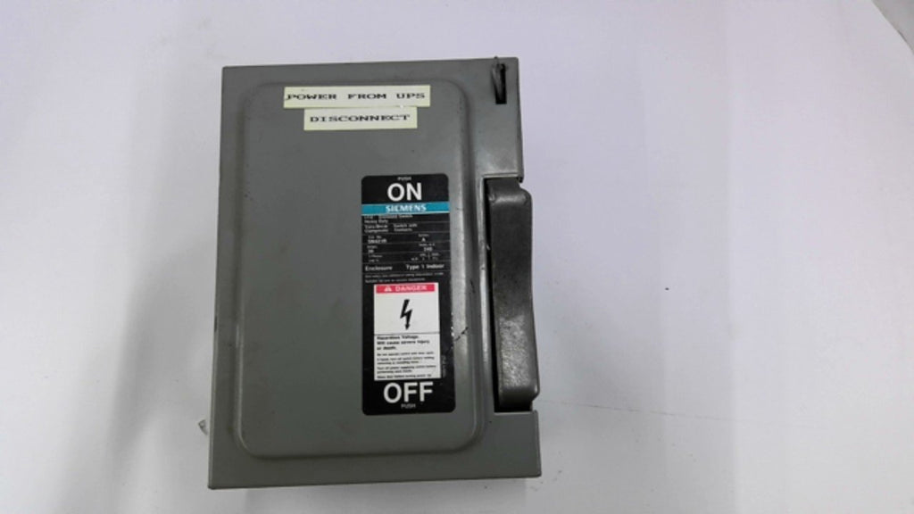 Siemens SN421R Enclosed Safety Switch 30 Amp 240 Volt 3 Phase