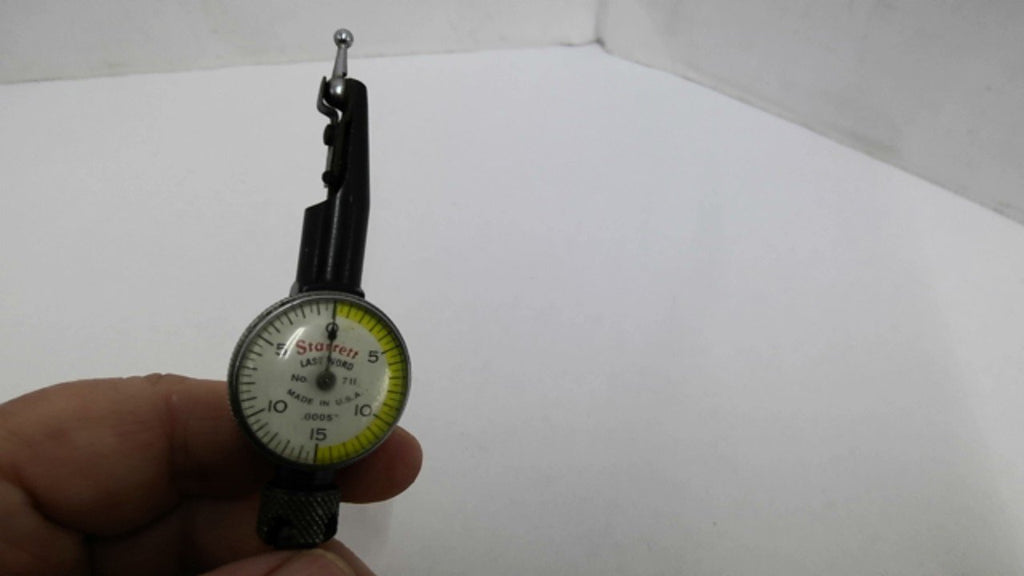 Starett 711 Last Word White And Yellow Shaded Dial Test Indicator 0-15-0