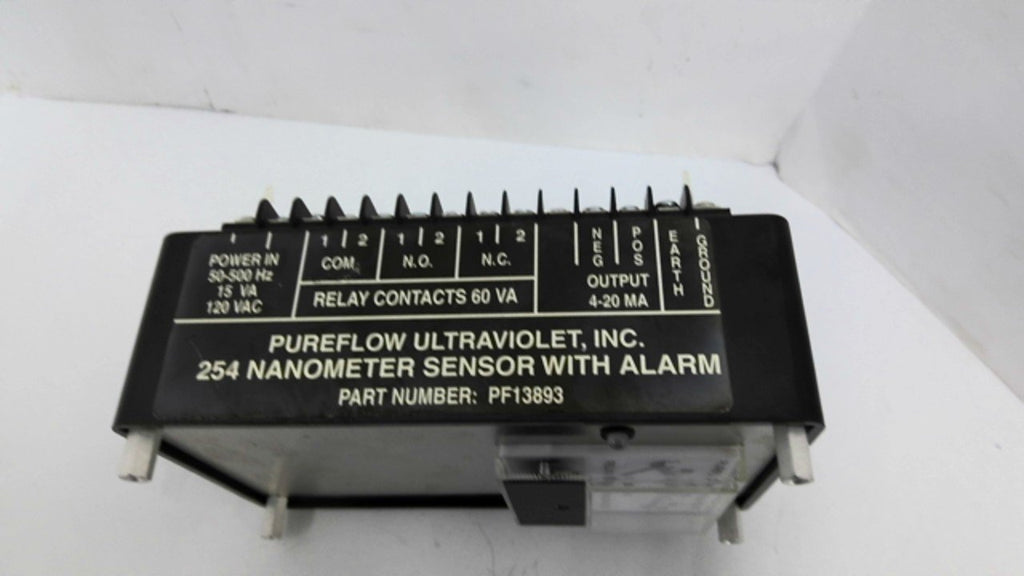 Pureflow Ultraviolet PF13893 Nanometer Sensor With Alarm 120VAC 50-500HZ
