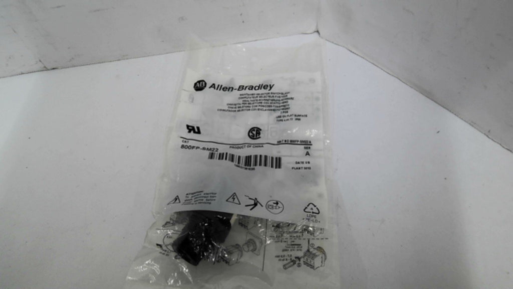 Allen Bradley 800FP-SM22 Black Selector Switch 2 Position IP66