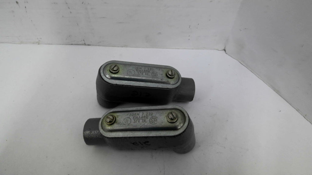 Killark LB27 Form 7 270 Conduit Outlet Body 3/4" Lot Of 2