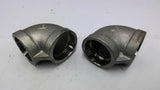 Elbow 90 1 1/2" Pipe Fitting Stainless 150 PSI Lot Of 2
