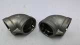 Elbow 90 1 1/2" Pipe Fitting Stainless 150 PSI Lot Of 2