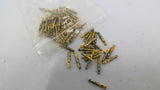 Gold Plated Crimp Connector Pins 13/16" Long 1/16" OD Lot Of 67