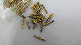Gold Plated Crimp Connector Pins 13/16" Long 1/16" OD Lot Of 67