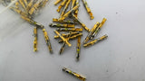 Gold Plated Crimp Connector Pins 13/16" Long 1/16" OD Lot Of 67