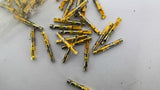 Gold Plated Crimp Connector Pins 13/16" Long 1/16" OD Lot Of 67