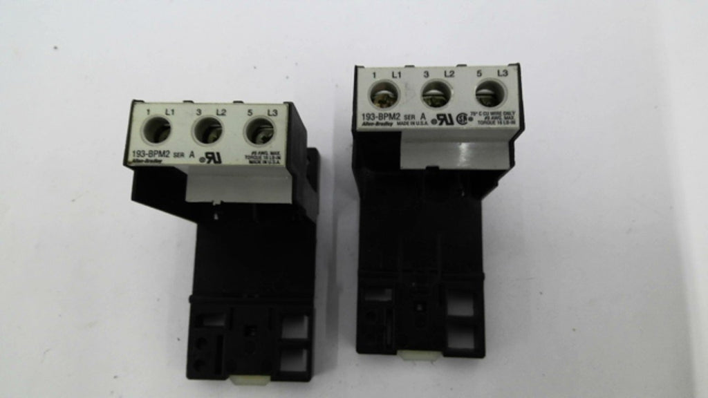 Allen Bradley 193-BPM2 Overload Relay Base Mount 8AWG Lot Of 2
