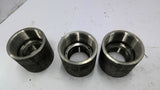 2x1-1/2" 150# 316 Stainless Steel Pipe Coupling Lot of 3