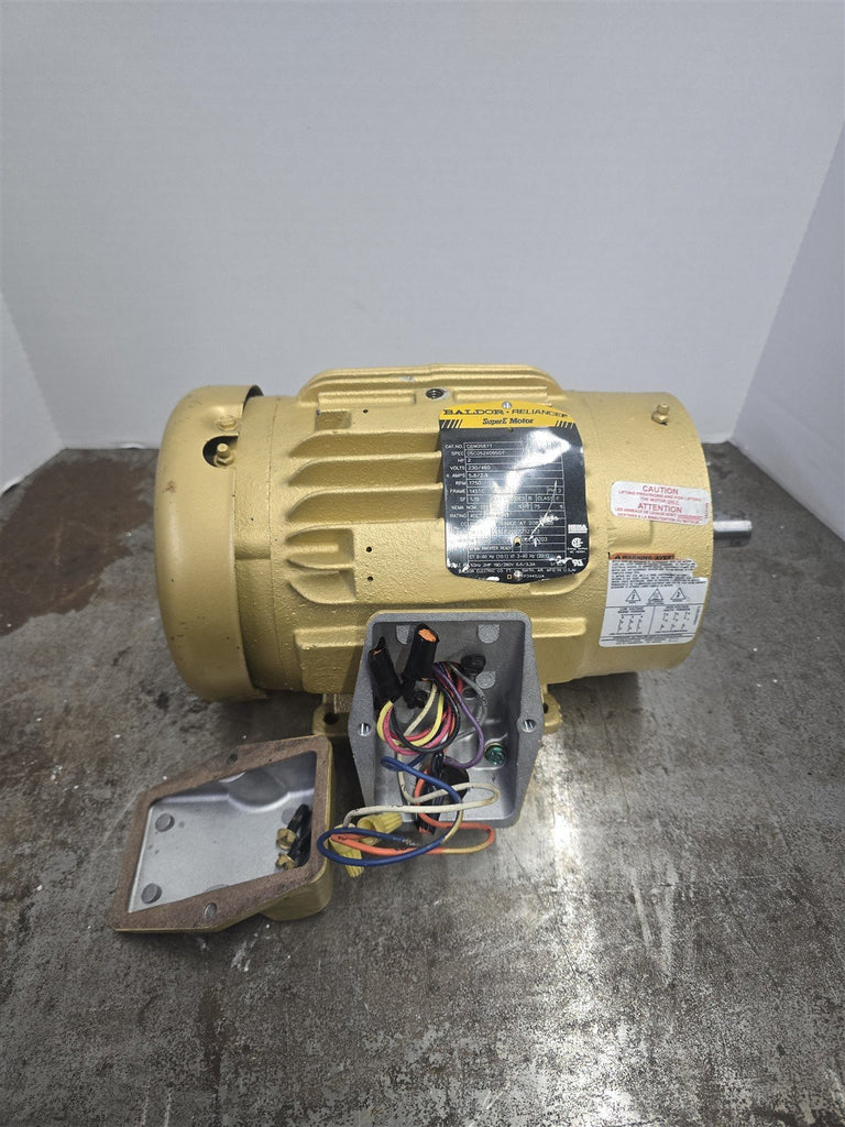 Baldor CEM3587T 2 HP AC Motor 230/460 Volts 1800 Rpm 4P 145TC 3 Phase