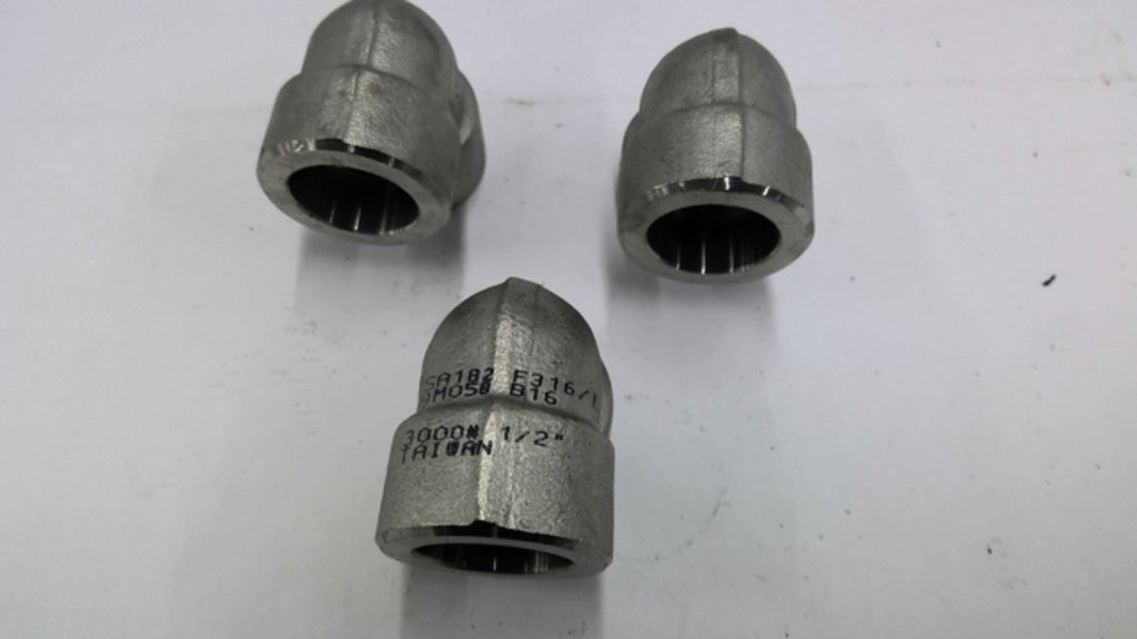 Stainless Steel 3000 90° Elbow 1/2" Lot Of 3