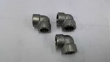Stainless Steel 3000 90° Elbow 1/2" Lot Of 3