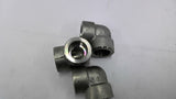 Stainless Steel 3000 90° Elbow 1/2" Lot Of 3