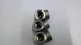 Stainless Steel 3000 90° Elbow 1/2" Lot Of 3