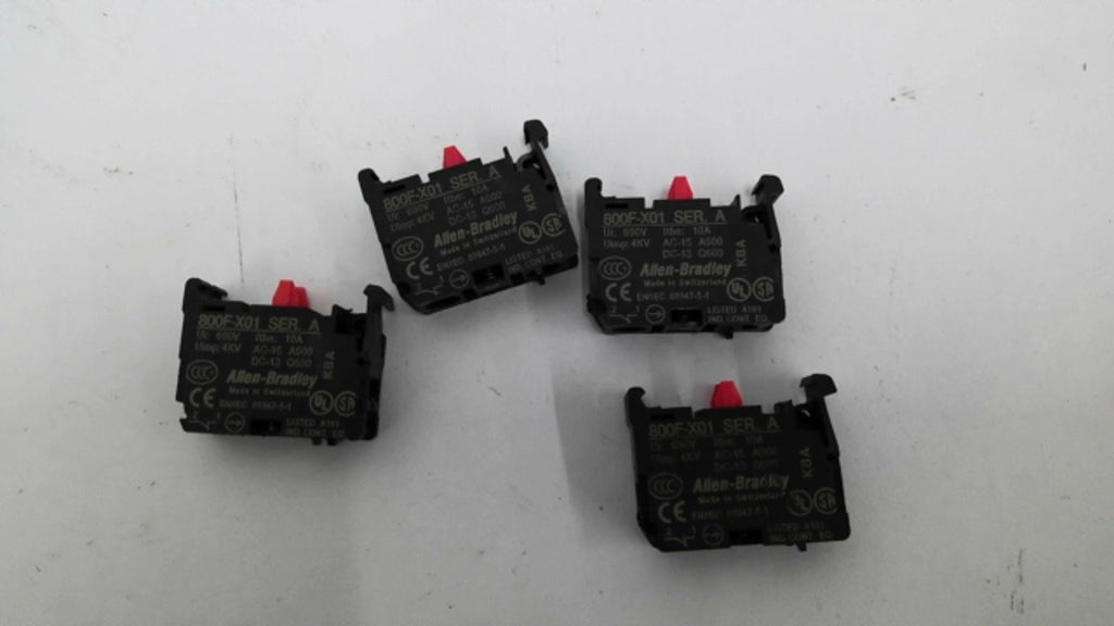 Allen Bradley 800F-X01 Contact Block 690V 10AMP Lot Of 4