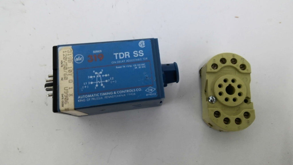 ATC 319B-10Y-Q-1-X Time Delay Relay 120VAC 50/60HZ With Schrack Relay Socket
