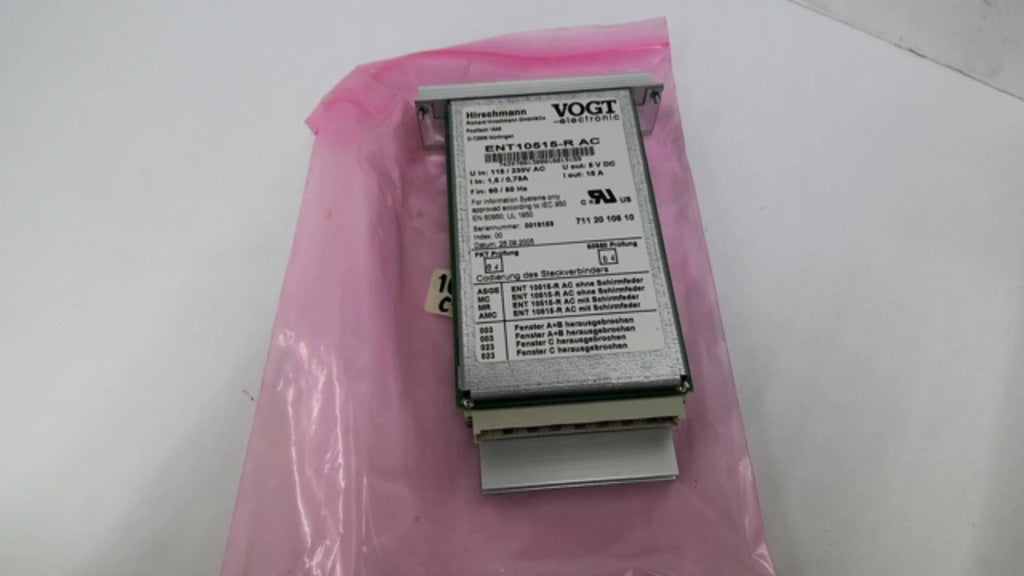 Hirschmann ENT10515-R AC Power Supply Module 115/230VAC 5VDC 15A 50/60HZ