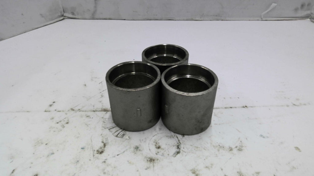 1 1/2 Stainless Steel Pipe Coupling Lot of 3