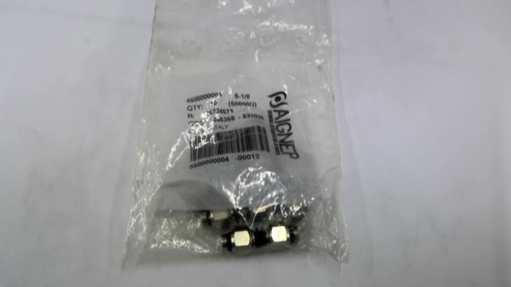 Aignep 50000N-6 Push To Connect Air Fitting 1/8 " Pack of 10