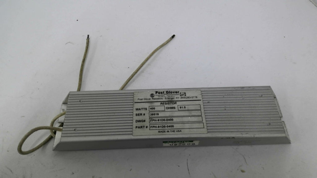 Post Glover FPH-91D0-0400 Resistor 400 Watts 91.0OHMS