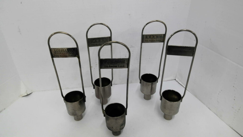 Flint Group J106 Stainless Steel Zahn Cup Liquid Viscometer 3MM Lot Of 5